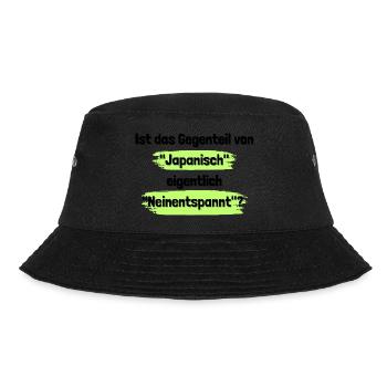 Japanisch Neinentspannt - Bucket Hat - Schwarz - Vorne - Lela (165cm)