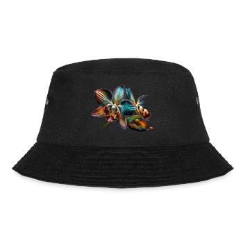 Leuchtende Orchidee Geschenk - Bucket Hat - Schwarz - Vorne - Lela (165cm)