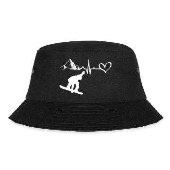 Snowboarder Wintersport Schnee - Bucket Hat - Schwarz - Vorne - Lela (165cm)