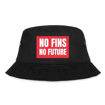 No Fins No Future Safe Sharks - Bucket Hat - Schwarz - Vorne - Lela (165cm)