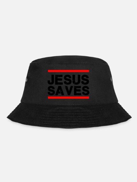 jesus saves - Bucket Hat - Schwarz