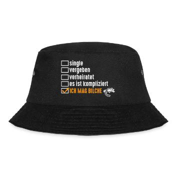 Beziehungsstatus Bilch - Bucket Hat - Schwarz - Vorne - Lela (165cm)