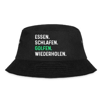 Golfspieler Golfer Golf - Bucket Hat - Schwarz - Vorne - Lela (165cm)