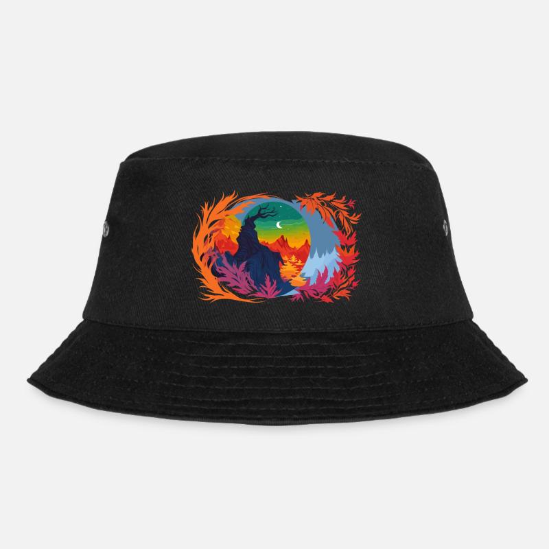Fallen night - Bucket Hat - black
