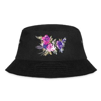 Flower Blume Pflanze - Bucket Hat - Schwarz - Vorne - Lela (165cm)