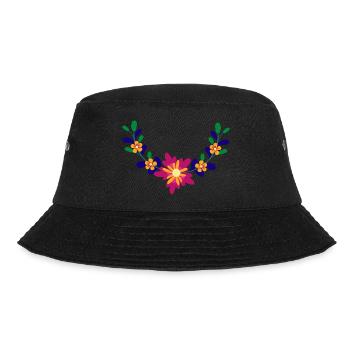 Flower Flower Plant - Bucket Hat - black - Front - Lela (165cm)