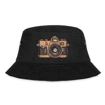 Vintage Analog Camera - Bucket Hat - black - Front - Lela (165cm)