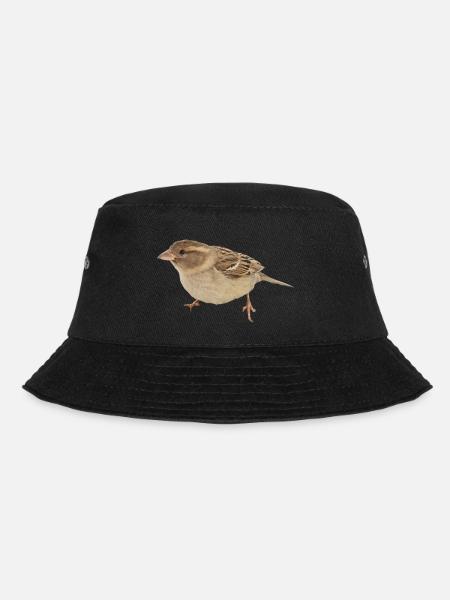 Vogel - Bucket Hat - Schwarz