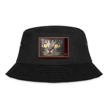 Cat on TV - Bucket Hat - black - Front - Lela (165cm)