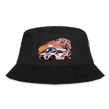 Driven Elegance – Japanische Autoliebhaber - Bucket Hat - Schwarz - Vorne - Lela (165cm)