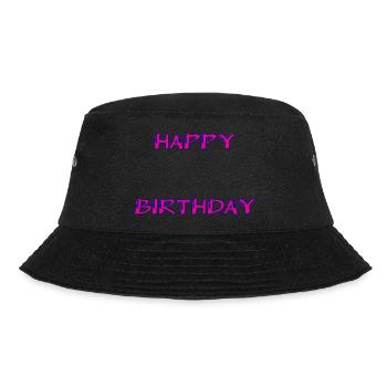 ALLES GUTE ZUM GEBURTSTAG. ALLES GUTE ZUM GEBURTSTAG. JAHRESTAG. - Bucket Hat - Schwarz - Vorne - Lela (165cm)