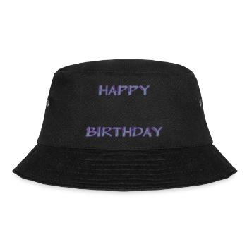 ALLES GUTE ZUM GEBURTSTAG. ALLES GUTE ZUM GEBURTSTAG. JAHRESTAG. - Bucket Hat - Schwarz - Vorne - Lela (165cm)