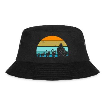 Katzen Evolution - Bucket Hat - Schwarz - Vorne - Lela (165cm)
