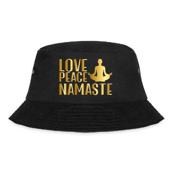 Yoga Pose Love Peace Namaste - Bucket Hat - black - Front - Lela (165cm)