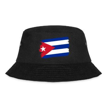 Kuba Flagge Karibik Urlaub Cuba Reise Havanna - Bucket Hat - Schwarz - Vorne - Lela (165cm)