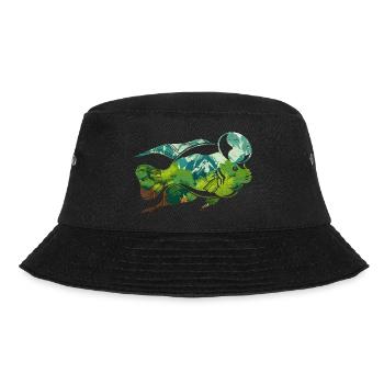 Nature Mountain Fishing Animal Fishing Gift Fish - Bucket Hat - black - Front - Lela (165cm)