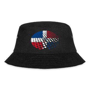 Dominikanische Republik Flagge Dom Rep Fahne Reise - Bucket Hat - Schwarz - Vorne - Lela (165cm)