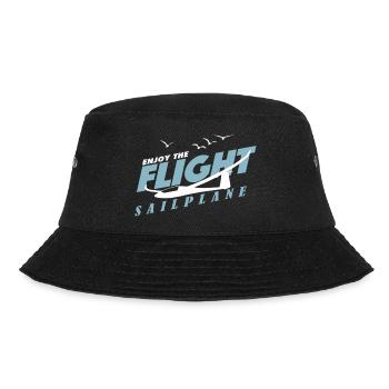 ENJOY THE FLIGHT - Bucket Hat - black - Front - Lela (165cm)