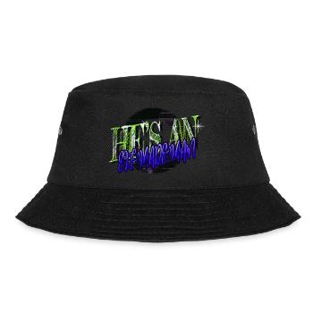 christmas present happy funny gym christmas tree - Bucket Hat - Schwarz - Vorne - Lela (165cm)