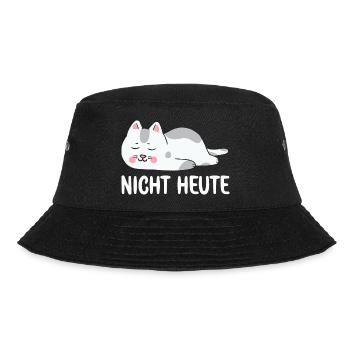 Bitte nicht Heute Müde Katze will schlafen Katzen - Bucket Hat - Schwarz - Vorne - Lela (165cm)