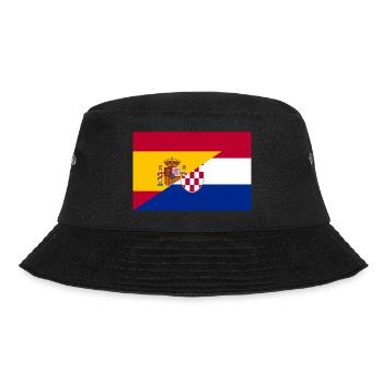 Spanien Kroatien Flagge - Bucket Hat - Schwarz - Vorne - Lela (165cm)