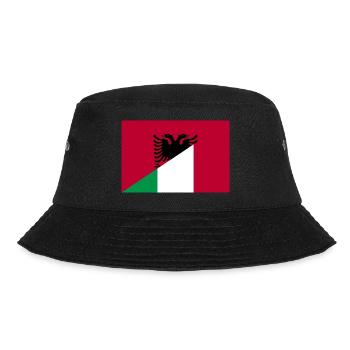 Flag of Albania Italy - Bucket Hat - black - Front - Lela (165cm)