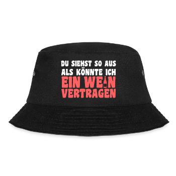 Ich Mit Dir Du Mit Mir Wir Mit Wein - Bucket Hat - Schwarz - Vorne - Lela (165cm)