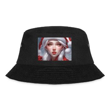 Verträumte Weihnachtsmannfrau - Bucket Hat - Schwarz - Vorne - Lela (165cm)