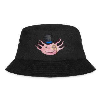 Axolotl Cute Newt Top Hat Mexico Amphibians - Bucket Hat - black - Front - Lela (165cm)