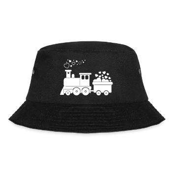 Love Happy Heart Card Valentine Vector Design Art - Bucket Hat - black - Front - Lela (165cm)