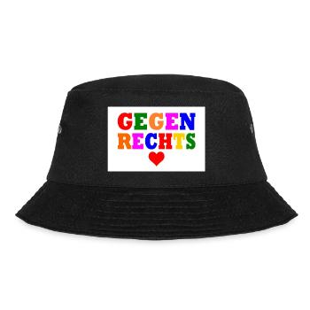 Gegen rechts - Bucket Hat - Schwarz - Vorne - Lela (165cm)