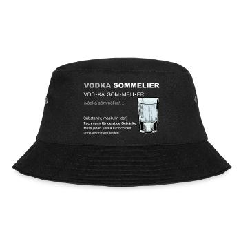 Vodka Sommelier Saufen JGA Männertag Party - Bucket Hat - Schwarz - Vorne - Lela (165cm)