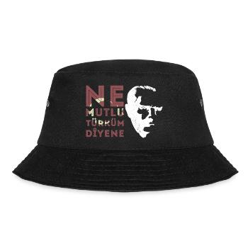 Atatürk Turkey Herrscher Mustafa Kemal Silhouette - Bucket Hat - Schwarz - Vorne - Lela (165cm)
