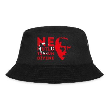 Atatürk Turkey Herrscher Mustafa Kemal Silhouette - Bucket Hat - Schwarz - Vorne - Lela (165cm)
