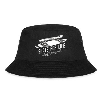 Skateboard Skate For Life Skateboarder - Bucket Hat - Schwarz - Vorne - Lela (165cm)