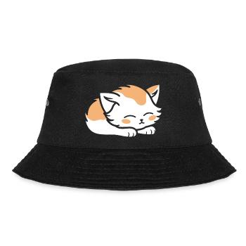 Baby Schlafende Katze - Bucket Hat - Schwarz - Vorne - Lela (165cm)