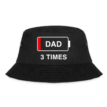 Papa 3 mal - Bucket Hat - Schwarz - Vorne - Lela (165cm)
