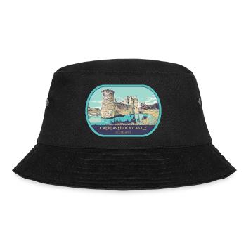 Illustration Caerlaverock Castle, Schottland - Bucket Hat - Schwarz - Vorne - Lela (165cm)