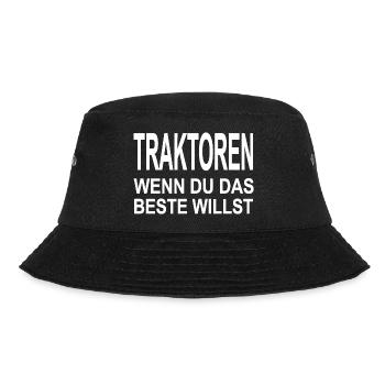 Traktor - Bucket Hat - Schwarz - Vorne - Lela (165cm)