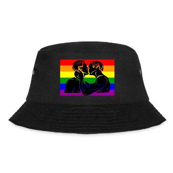 LGBT Rainbow Flag LGBTQ Gay Pride T-Shirt - Bucket Hat - black - Front - Lela (165cm)