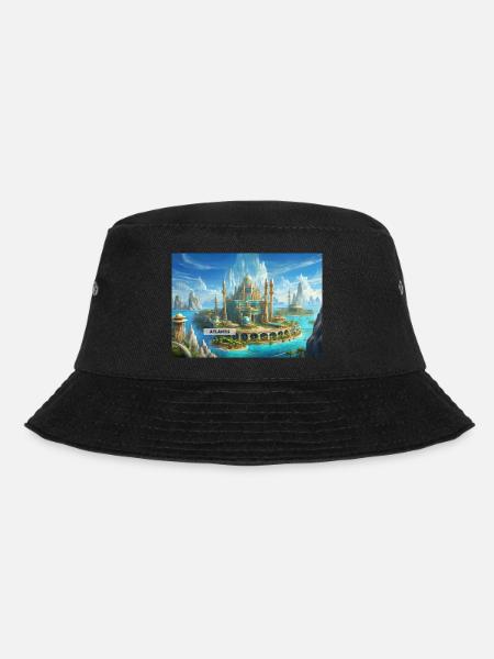 wunderschöne mythische Orte – Atlantis vor dem Untergang - Bucket Hat - Schwarz