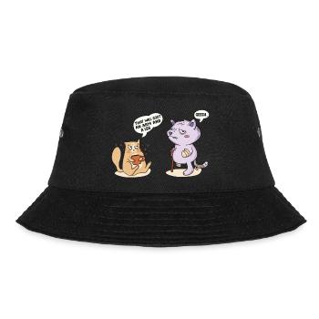 Das kostet einen Arm und ein Bein Lustige Katzengespräche - Bucket Hat - Schwarz - Vorne - Lela (165cm)