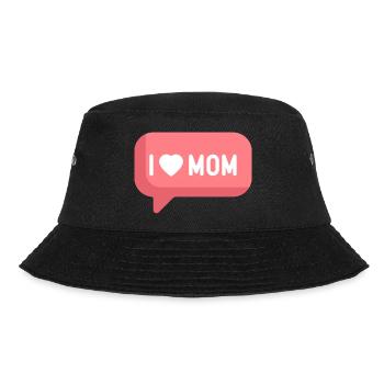 I Love Mom - Bucket Hat - Schwarz - Vorne - Lela (165cm)