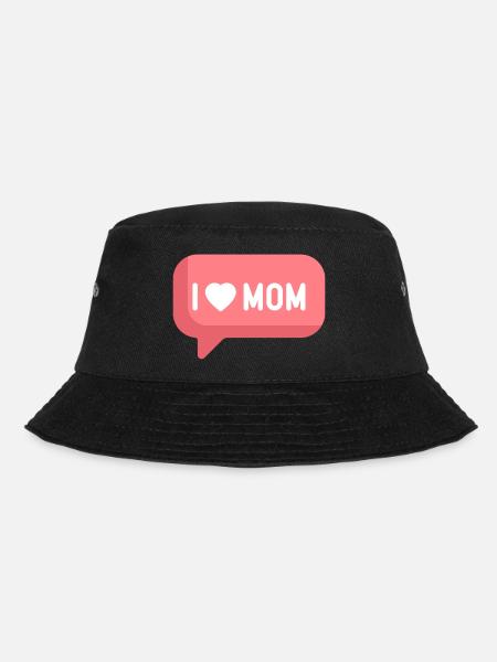 I Love Mom - Bucket Hat - Schwarz