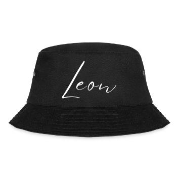 Leon Name T-Shirt Gift for Men - Bucket Hat - black - Front - Lela (165cm)