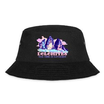 Dolomites Tre Cime di Lavaredo Three Peaks Hiking - Bucket Hat - black - Front - Lela (165cm)