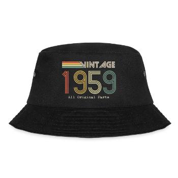 Episch und legendär geboren 1959: 65. Jubiläum - Bucket Hat - Schwarz - Vorne - Lela (165cm)