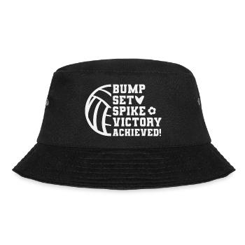 Bump Set Spike Victory Achieved volleyball - Bucket Hat - Schwarz - Vorne - Lela (165cm)