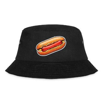 Hot Dog - Bucket Hat - Schwarz - Vorne - Lela (165cm)