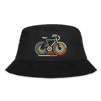 Minimalistisches futuristisches Fahrrad Design - Bucket Hat - Schwarz - Vorne - Lela (165cm)